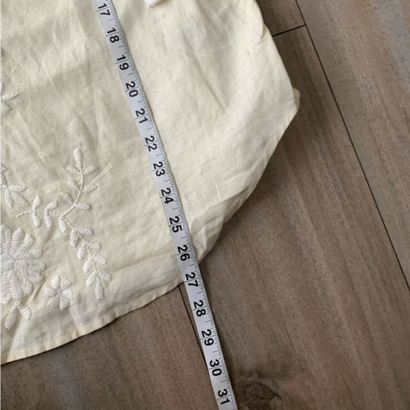 Gap Embroidered Tie-Front long sleeve Top linen cotton blend size large - Picture 8 of 8